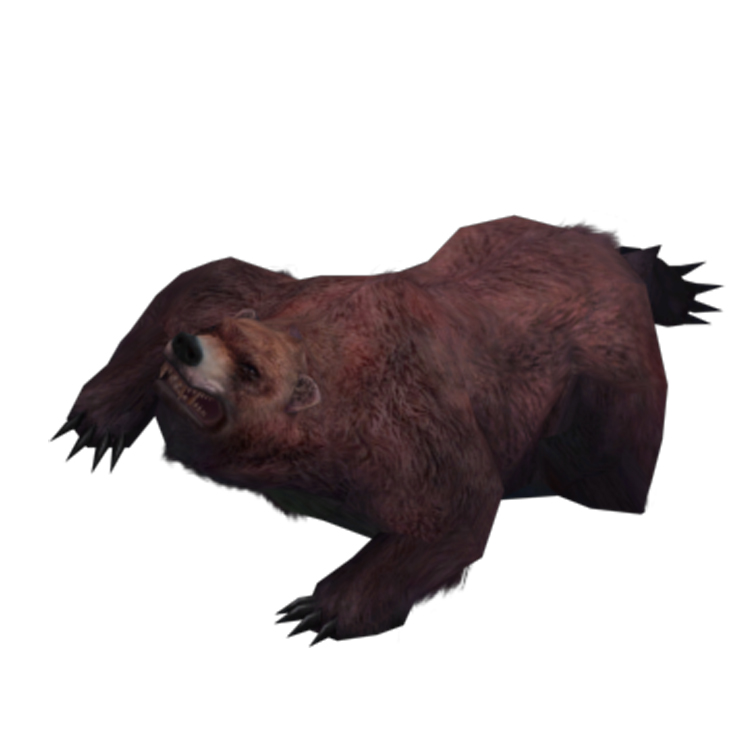 (Animal-0006)-3D-Monster Bear-Shocked in the air